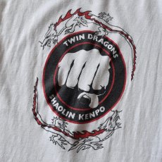 画像4: 1980s ツインドラゴン少林拳法Tシャツ　 "MADE IN USA"　 表記L  (4)