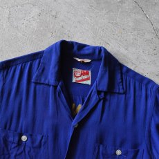 画像4: 1950s CROWN PRINCE レーヨンボーリングシャツ　 表記S  (4)