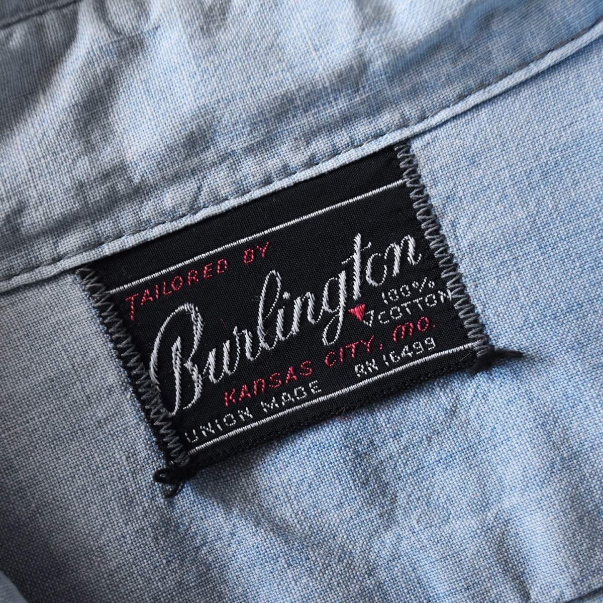 画像3: 1960s BURLINGTON シャンブレーシャツ　 実寸L  (3)