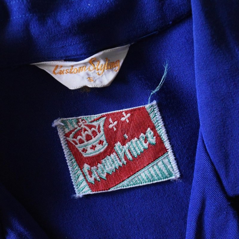1950s CROWN PRINCE レーヨンボーリングシャツ 表記S - 古着屋HamburgCafe