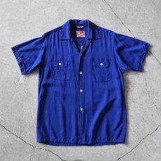画像2: 1950s CROWN PRINCE レーヨンボーリングシャツ　 表記S  (2)