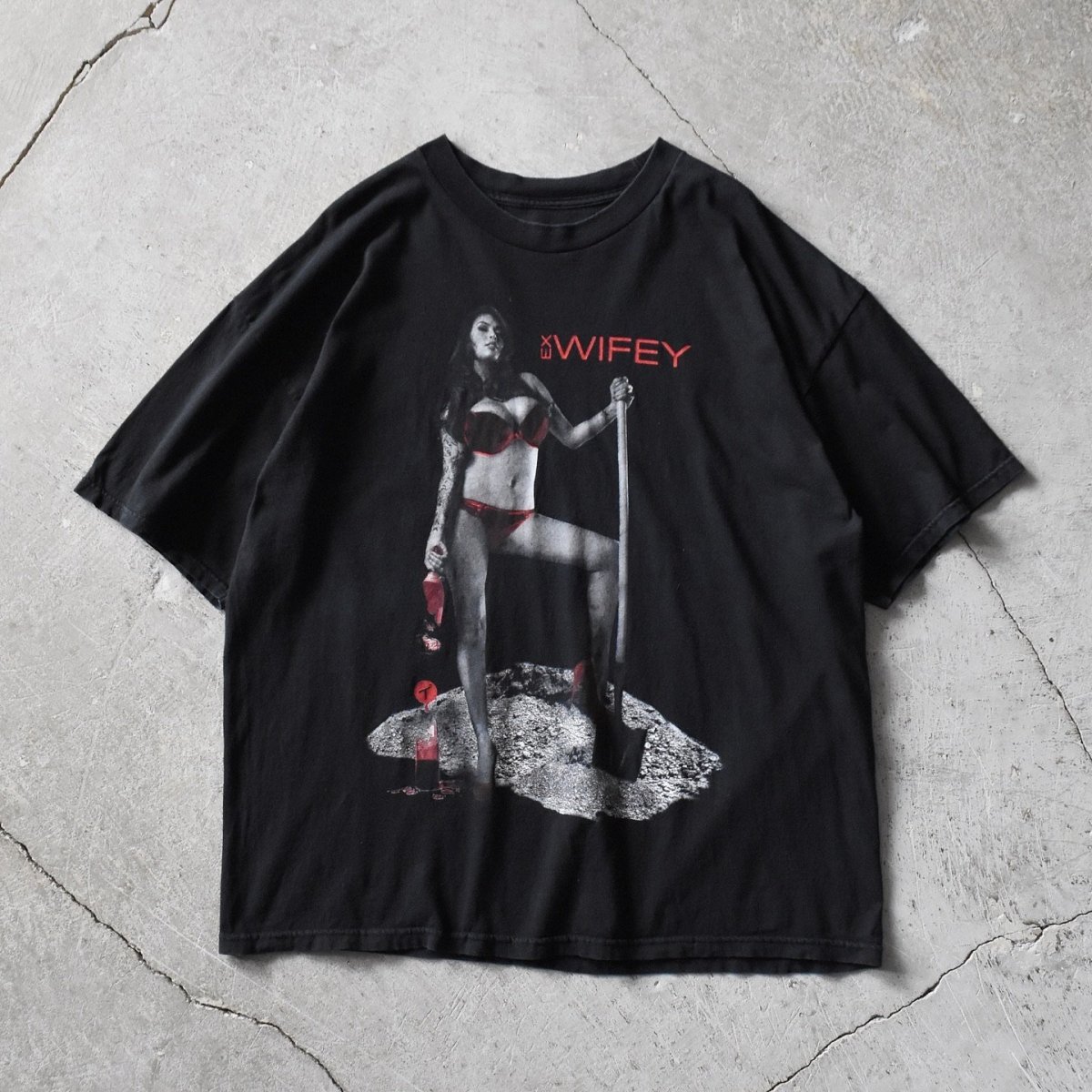 画像1: Tits エロTシャツ　 "EX WIFEY"　 表記2XL  (1)