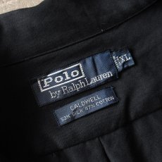 画像3: 1990s Polo by Ralph Lauren"CALDWELL"オープンカラーシャツ　 "ポニー無しオールブラック"　 表記XL  (3)