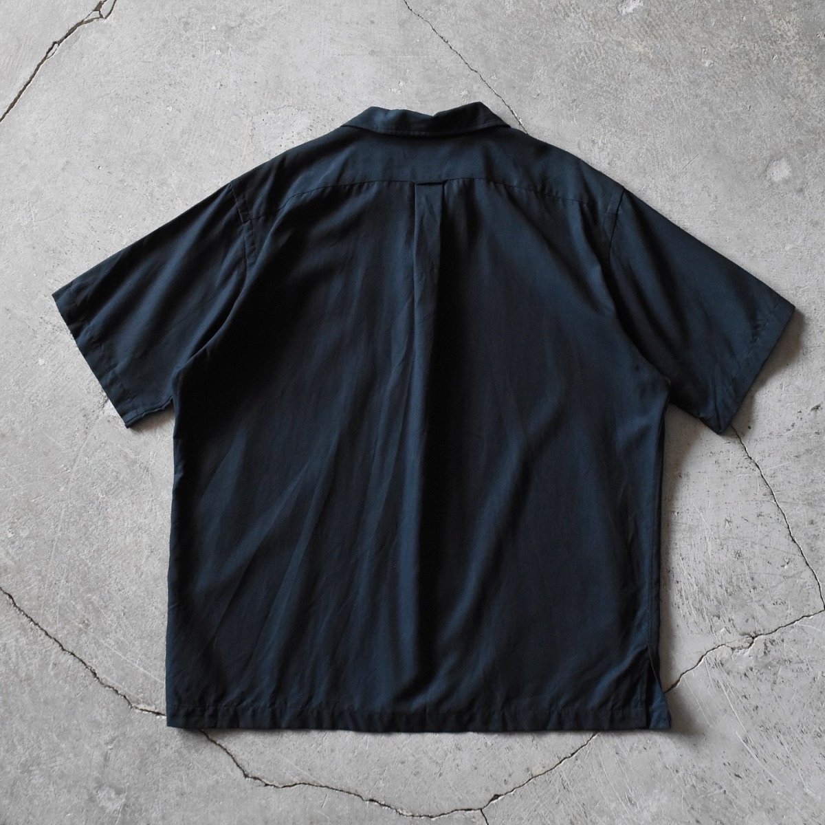 画像2: 1990s Polo by Ralph Lauren"CALDWELL"オープンカラーシャツ　 "ポニー無しオールブラック"　 表記XL  (2)