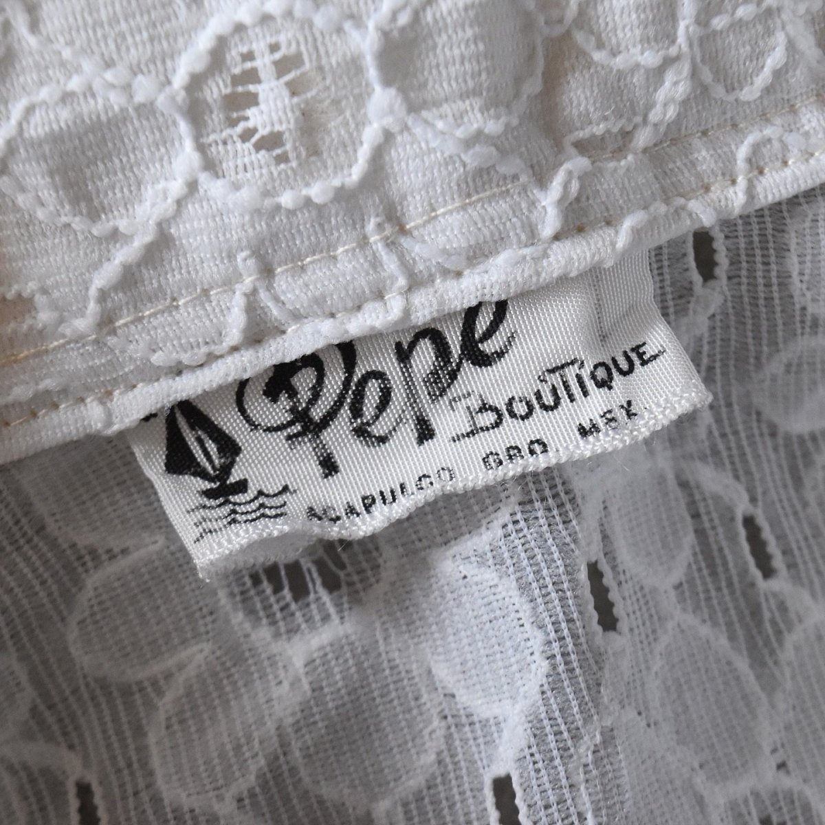 画像3: 1970s PEPE BOUTIQUE レースシャツ　 実寸L  (3)
