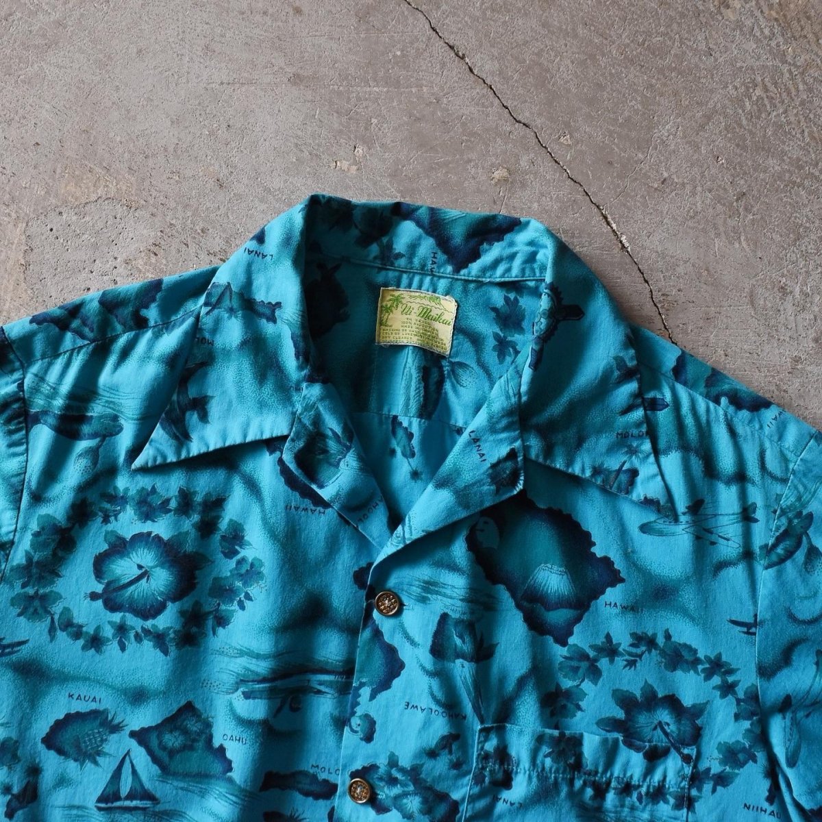 画像4: 1970s Ui-Maikai ハワイアンシャツ　 "MADE IN HAWAII"　 実寸L  (4)