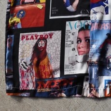 画像7: MAGAZINE COVER COLLAGE オープンカラーシャツ　 "VOGUE,PLAYBOY,THRASHER..."　 実寸L  (7)