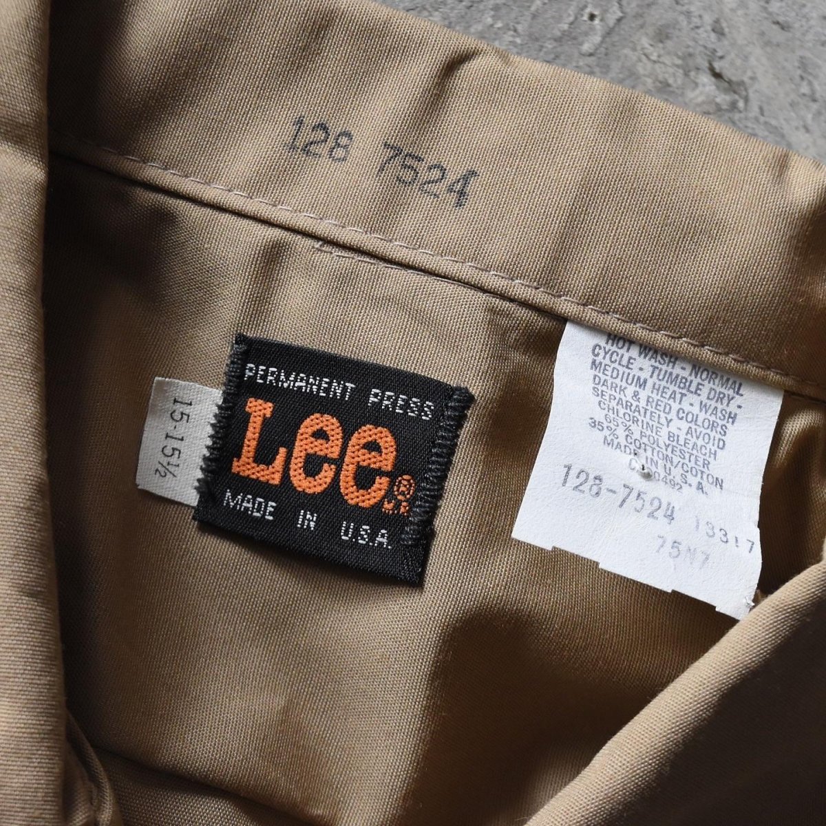 画像2: DEAD STOCK　 1970s Lee 半袖ワークシャツ　 "MADE IN USA"　 表記15-15 1/2  (2)