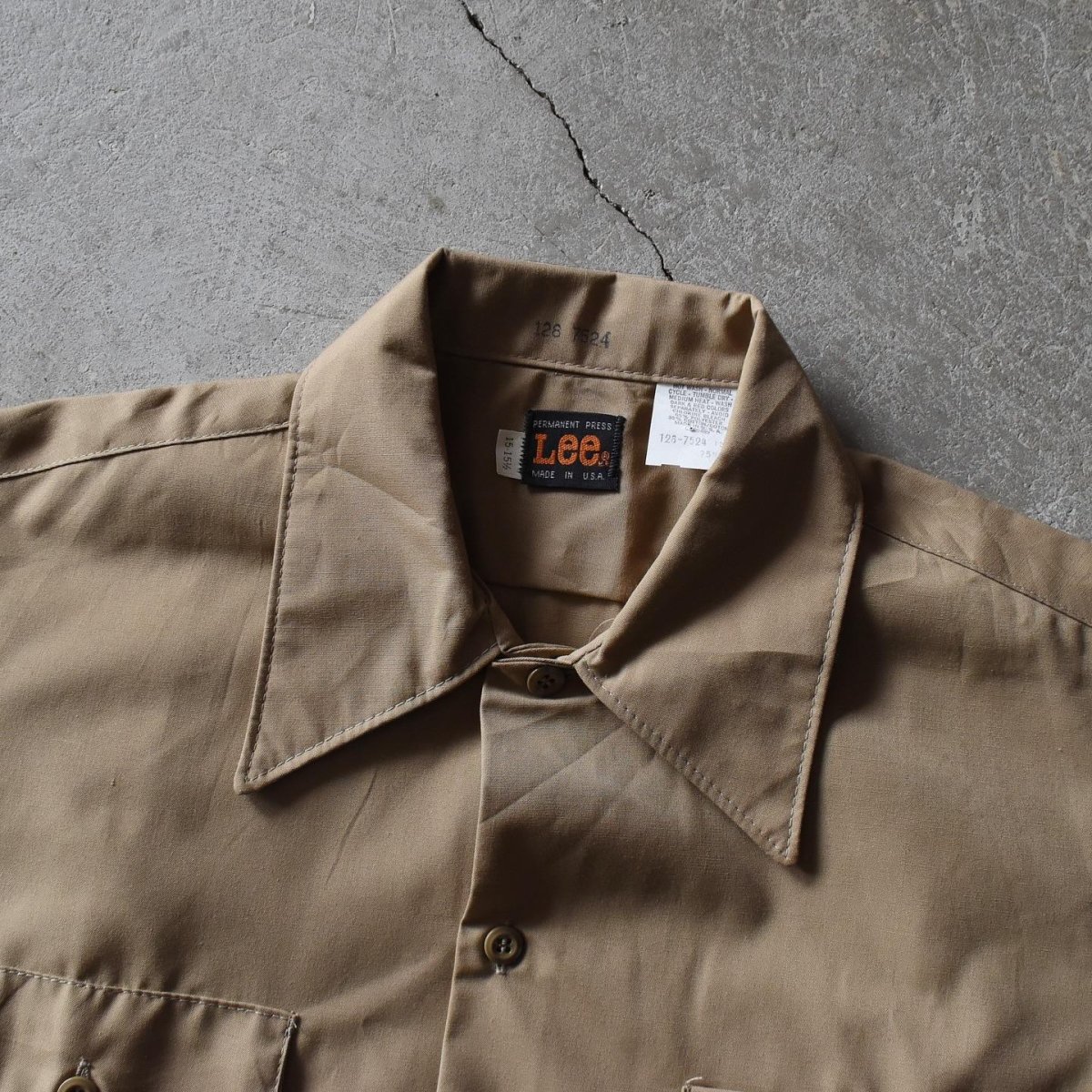 画像5: DEAD STOCK　 1970s Lee 半袖ワークシャツ　 "MADE IN USA"　 表記15-15 1/2  (5)