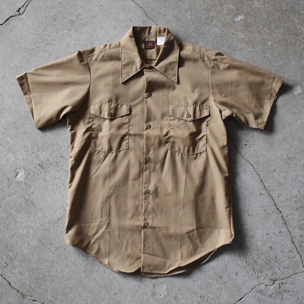 画像3: DEAD STOCK　 1970s Lee 半袖ワークシャツ　 "MADE IN USA"　 表記15-15 1/2  (3)