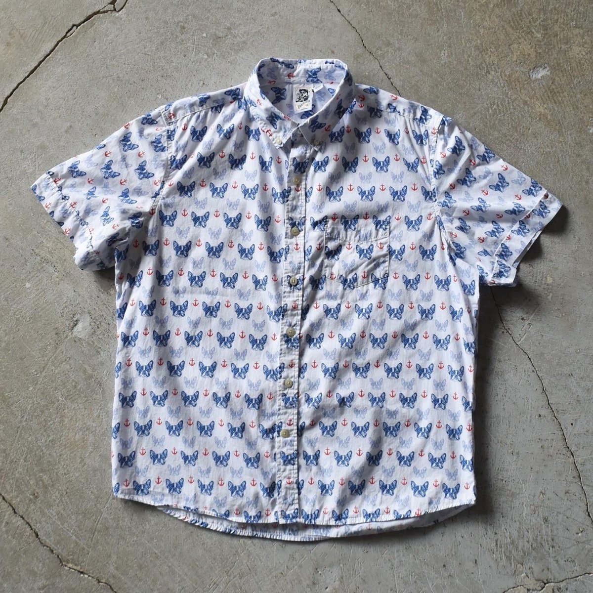 画像1: 1990s KENNINGTON 半袖総柄シャツ　 表記XXL  (1)