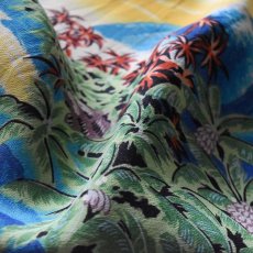 画像10: 1950s POLYNESIAN SPORTSWEAR ハワイアンシャツ　 "ちりめんレーヨン"　 実寸ML  (10)