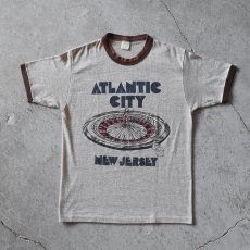 画像1: 1980s ATLANTIC CITY 杢リンガーTシャツ　 "MADE IN USA"　 表記M  (1)