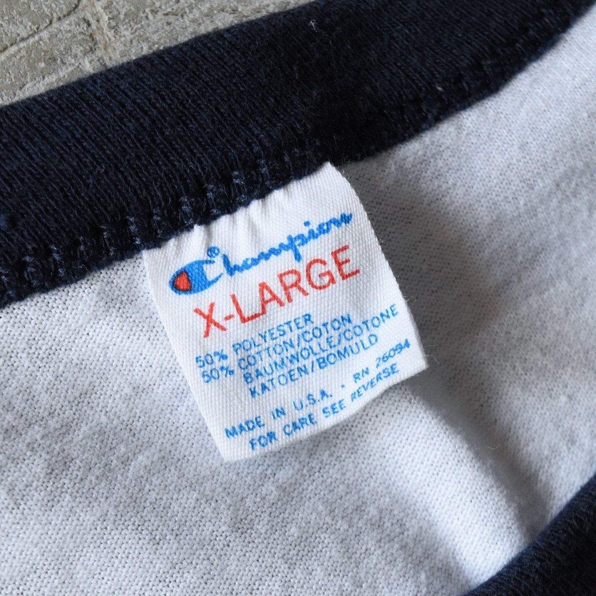 画像2: 1980s Champion リンガーTシャツ　 "MADE IN USA"　 表記XL  (2)