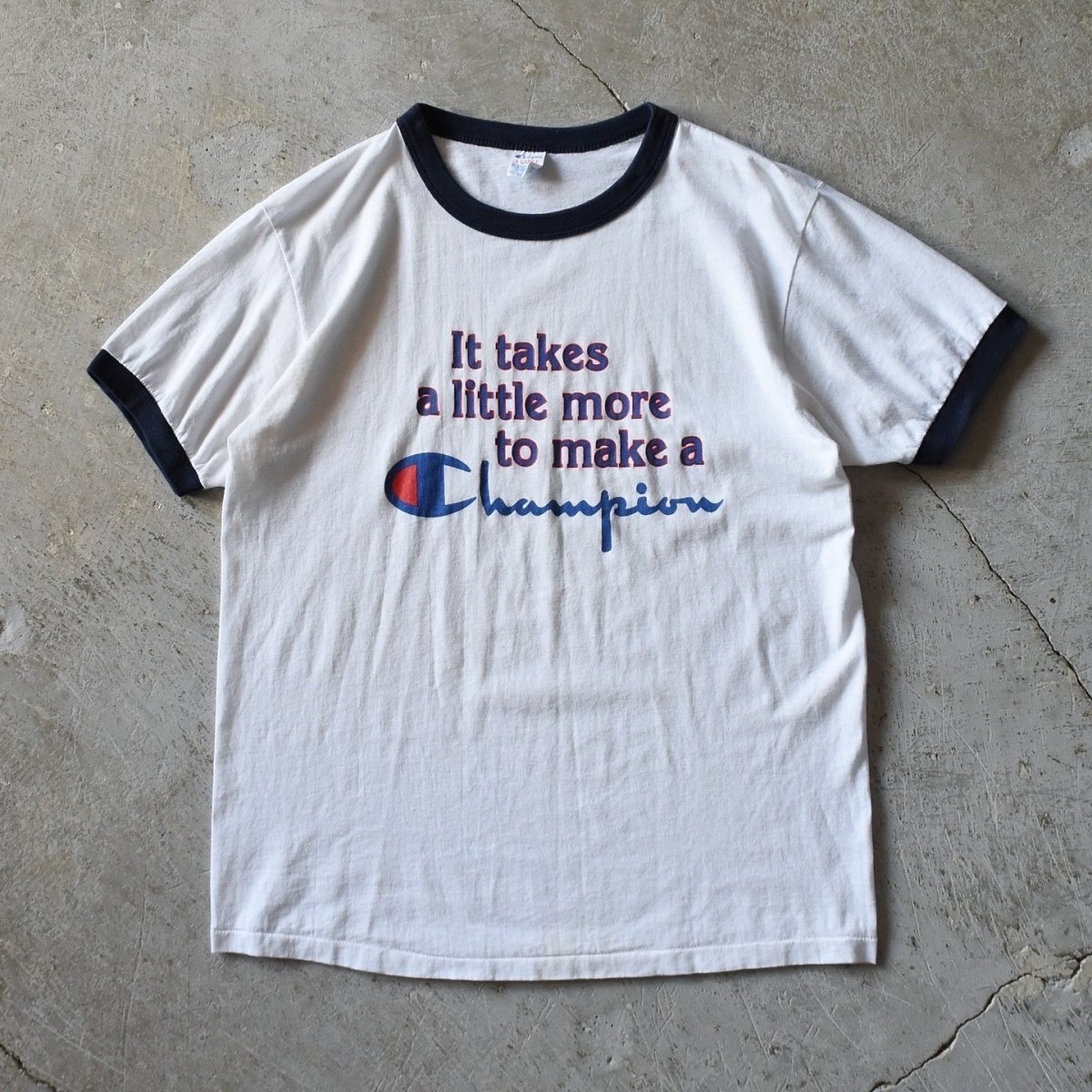 画像1: 1980s Champion リンガーTシャツ　 "MADE IN USA"　 表記XL  (1)