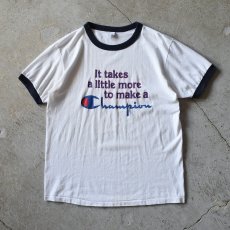 画像1: 1980s Champion リンガーTシャツ　 "MADE IN USA"　 表記XL  (1)