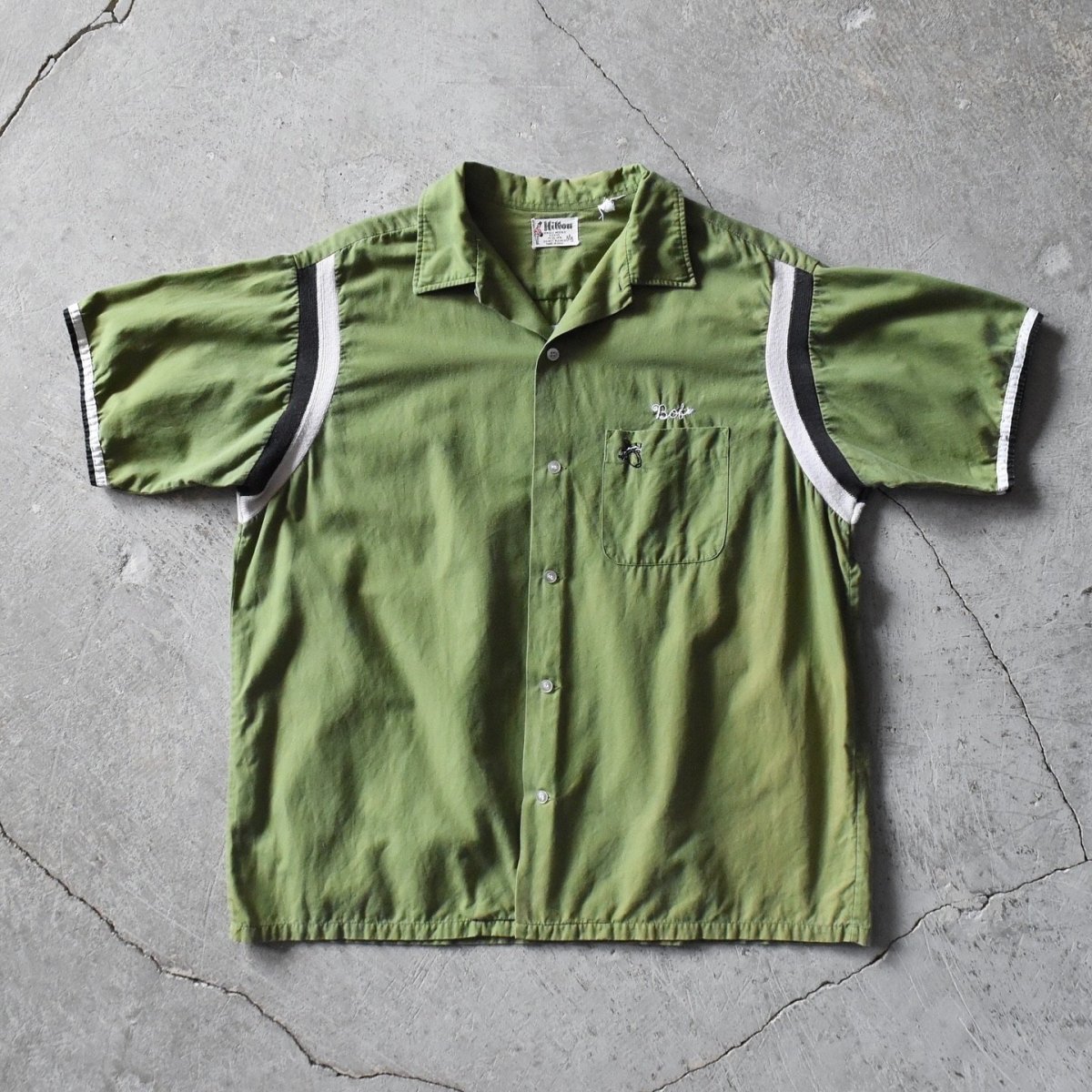 画像1: 1960s HILTON ボーリングシャツ　 "チェーンステッチ"　 表記XL  (1)