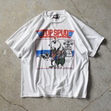 画像1: 1980s "TOP SPUD" TOP GUNパロディTシャツ　 "MADE IN USA"　 表記L  (1)