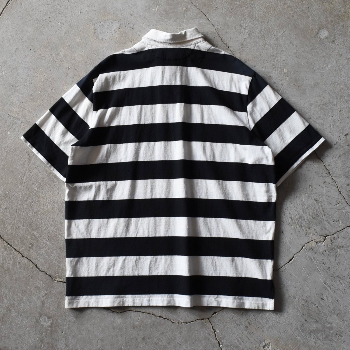 画像2: Polo by Ralph Lauren ラガーシャツ　 "ワイドボーダー＆ステンシル"　 表記XL  (2)