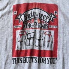 画像5: 1990s "Buttwiser" BUDWEISERパロディTシャツ　 実寸L  (5)