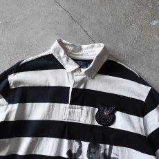 画像4: Polo by Ralph Lauren ラガーシャツ　 "ワイドボーダー＆ステンシル"　 表記XL  (4)