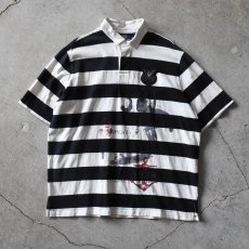画像1: Polo by Ralph Lauren ラガーシャツ　 "ワイドボーダー＆ステンシル"　 表記XL  (1)
