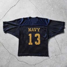 画像1: US.NAVY メッシュフットボールTシャツ　 "MADE IN USA"　 実寸L  (1)