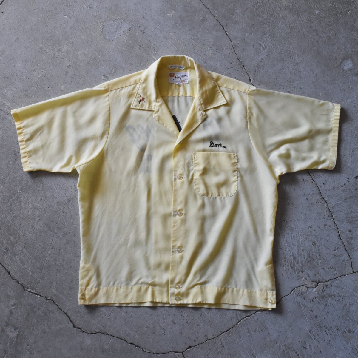 画像2: 1960s〜 King Louie ボーリングシャツ　 "MADE IN USA"　 表記ML  (2)
