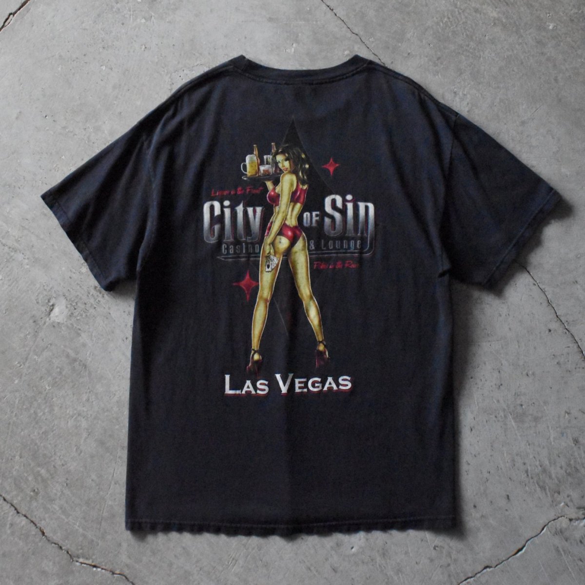 画像1: 2000s CITY OF SIN エロTシャツ　 実寸L  (1)