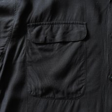 画像7: 1990s INDEX MEN オープンカラーレーヨンシャツ　 "BLACK"　 表記M  (7)