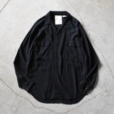 画像1: 1990s INDEX MEN オープンカラーレーヨンシャツ　 "BLACK"　 表記M  (1)