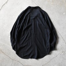 画像2: 1990s INDEX MEN オープンカラーレーヨンシャツ　 "BLACK"　 表記M  (2)