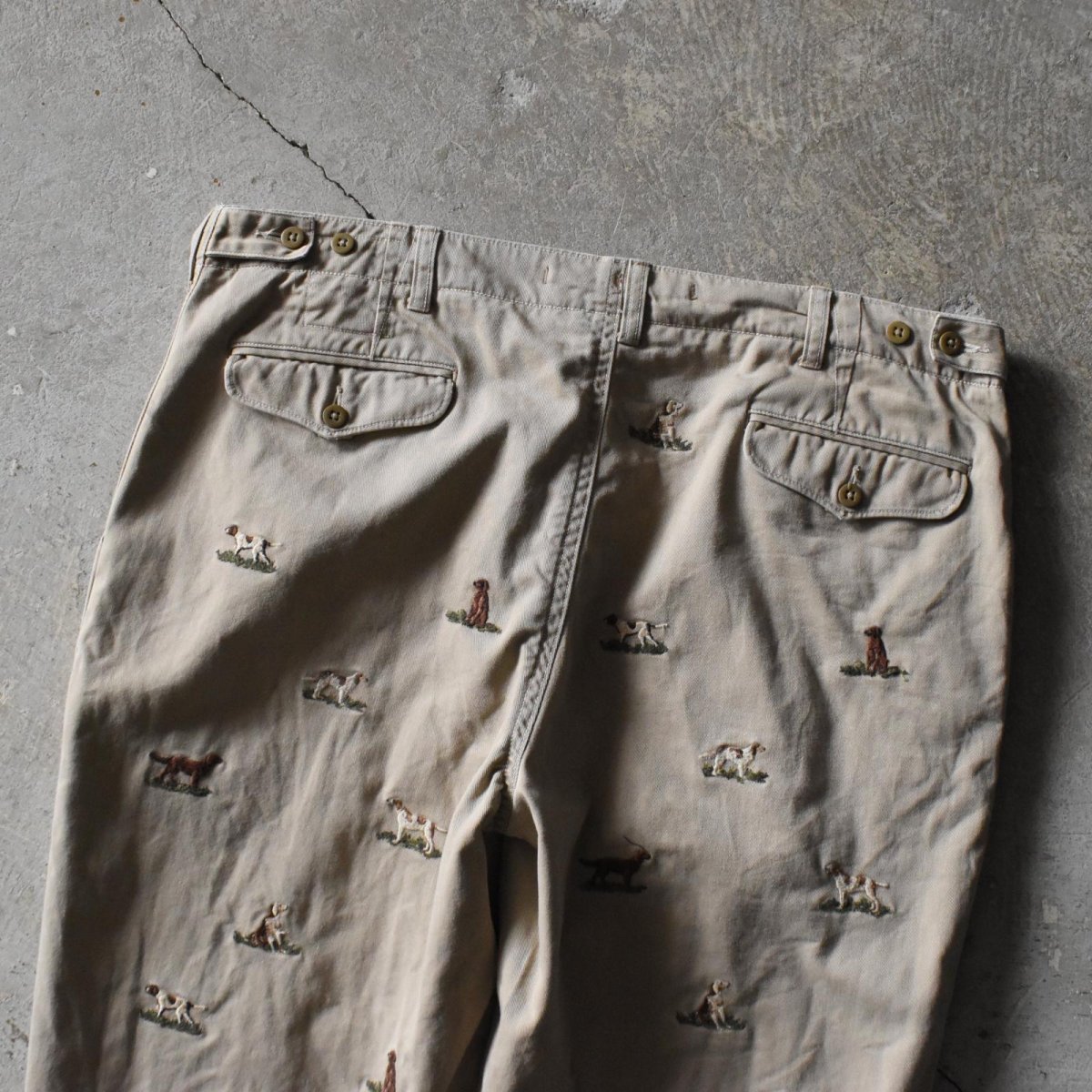 画像5: 90s Polo by Ralph Lauren チノトラウザー　 "犬刺繍"　 表記W36 L30  (5)