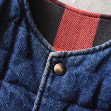 画像8: 1990s Levi's リバーシブルキルティングデニムベスト　 表記L  (8)