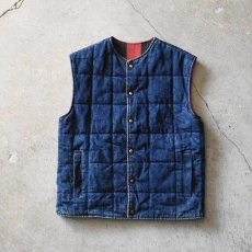 画像1: 1990s Levi's リバーシブルキルティングデニムベスト　 表記L  (1)