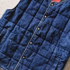 画像9: 1990s Levi's リバーシブルキルティングデニムベスト　 表記L  (9)