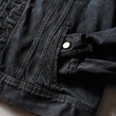 画像8: 1980s Lee "THE MOVIE CHANNEL" デニムジャケット　 "OVER-DYE BLACK"　 実寸L  (8)
