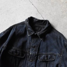 画像4: 1980s Lee "THE MOVIE CHANNEL" デニムジャケット　 "OVER-DYE BLACK"　 実寸L  (4)
