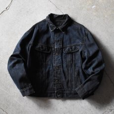 画像2: 1980s Lee "THE MOVIE CHANNEL" デニムジャケット　 "OVER-DYE BLACK"　 実寸L  (2)