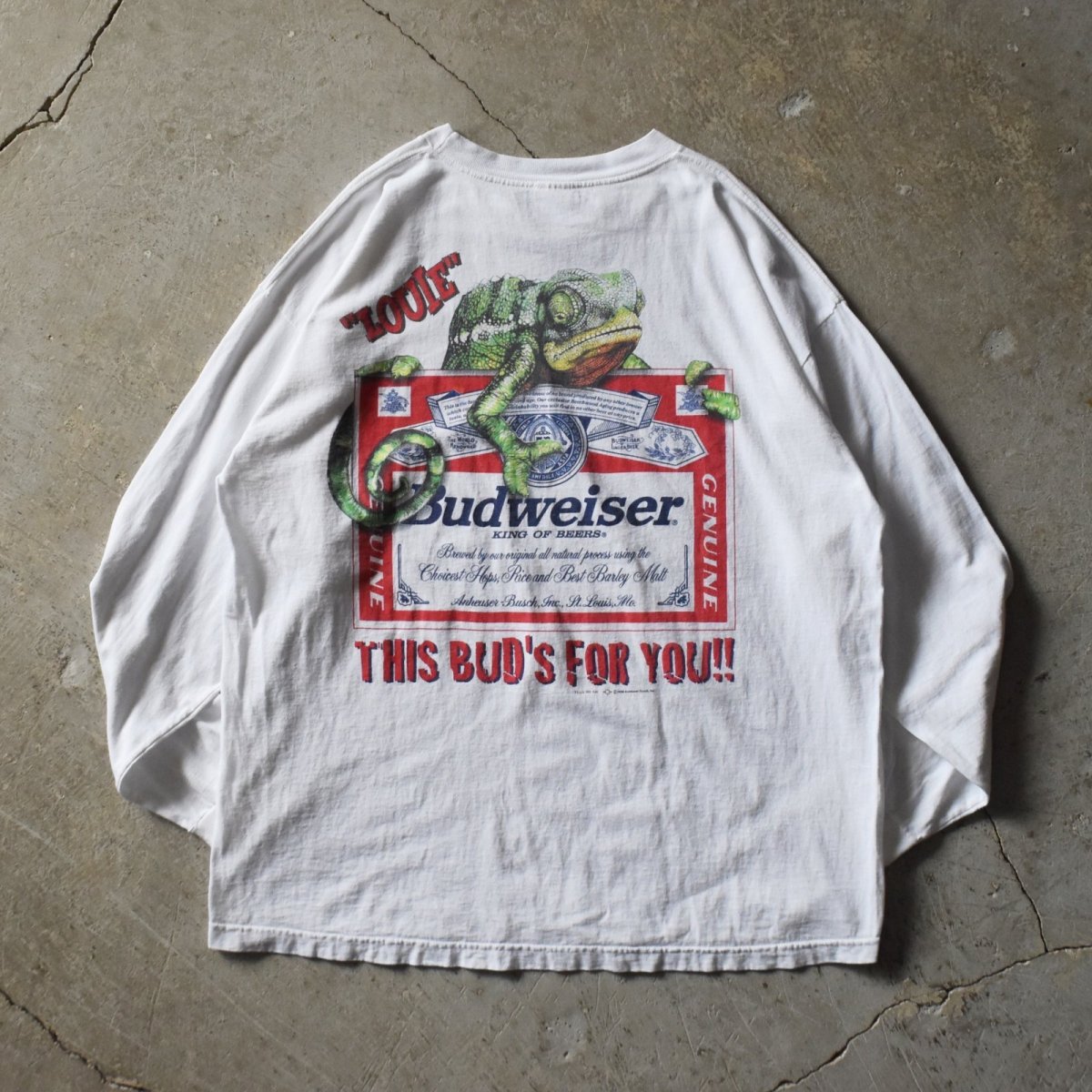 画像1: 1990s Budweiser 長袖カメレオンTシャツ　 "MADE IN MEXICO"　 表記XXL  (1)