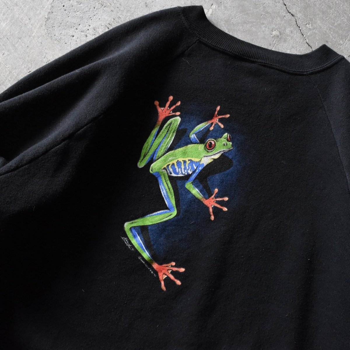 画像10: 1990s HARLEQUIN N.G. カエル アートスウェット　 "MADE IN USA"　 表記XXL  (10)