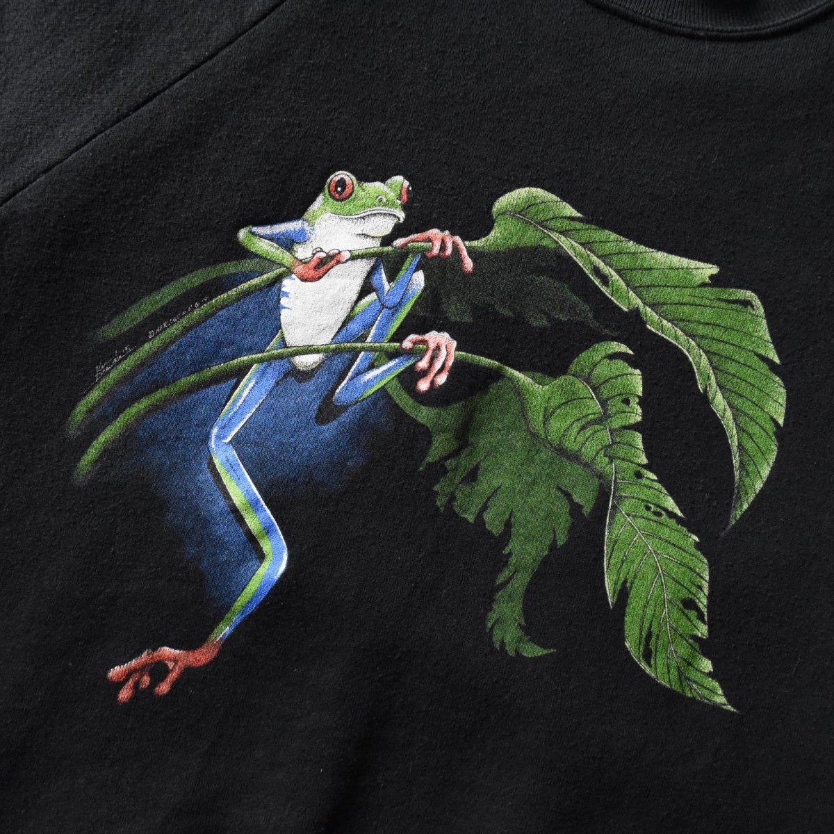 画像5: 1990s HARLEQUIN N.G. カエル アートスウェット　 "MADE IN USA"　 表記XXL  (5)