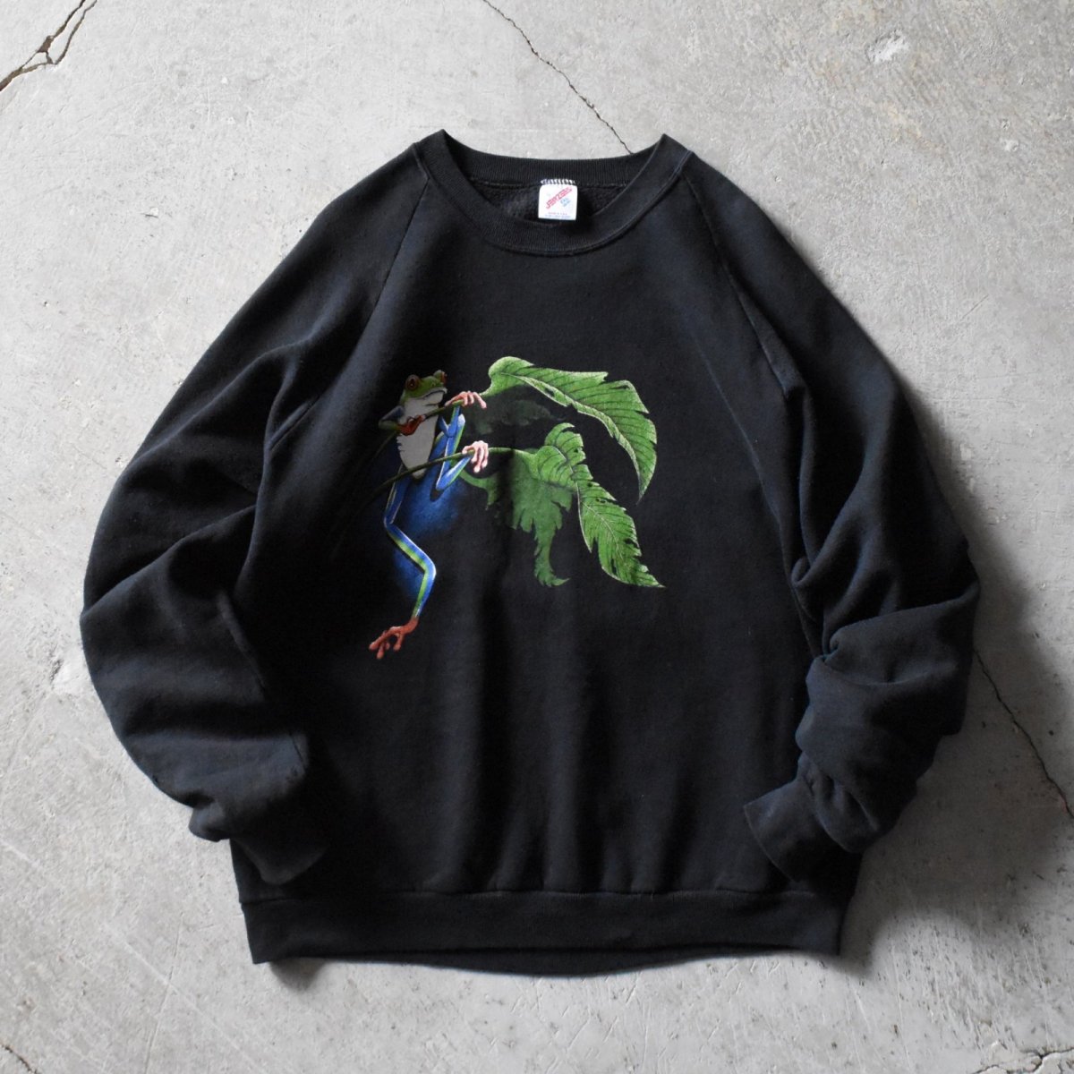 画像1: 1990s HARLEQUIN N.G. カエル アートスウェット　 "MADE IN USA"　 表記XXL  (1)