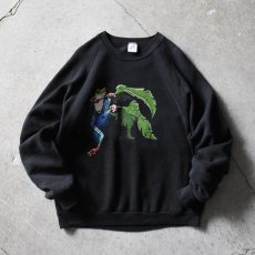 画像1: 1990s HARLEQUIN N.G. カエル アートスウェット　 "MADE IN USA"　 表記XXL  (1)
