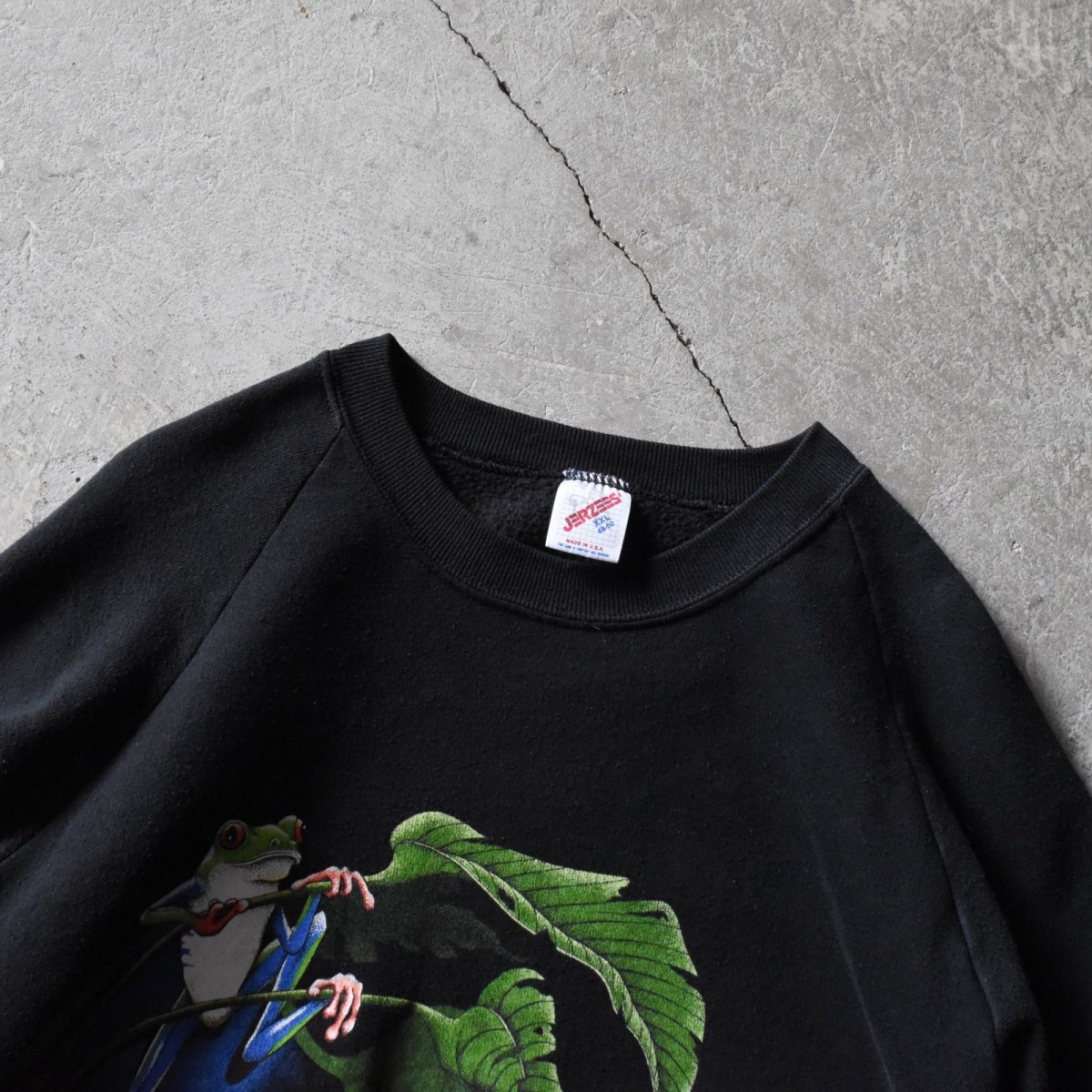 画像4: 1990s HARLEQUIN N.G. カエル アートスウェット　 "MADE IN USA"　 表記XXL  (4)