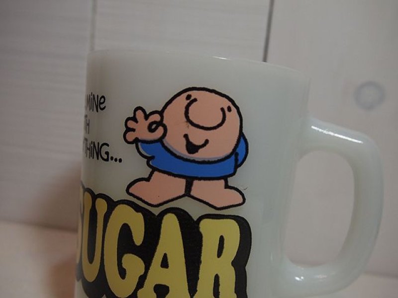 画像2: 70s‐80sFireKing(ファイヤーキング)9オンスマグ?Ziggy?CREAM&SUGAR
