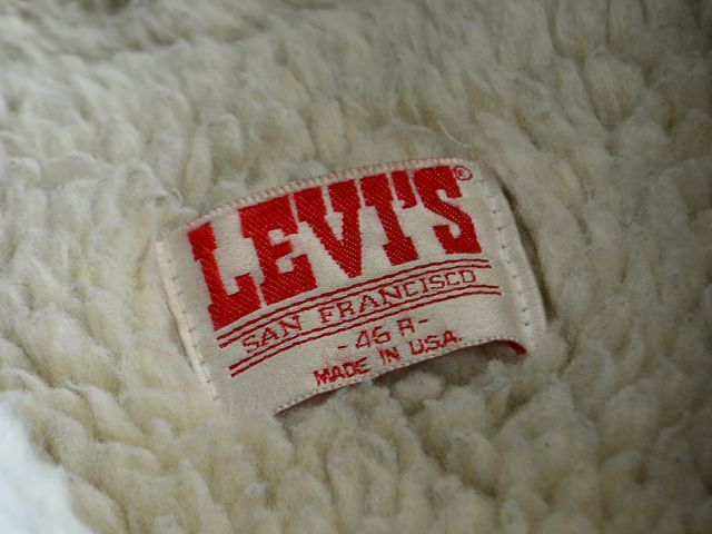 1980s〜 Levi's 70608デニムボアジャケット 表記46R - 古着屋HamburgCafe