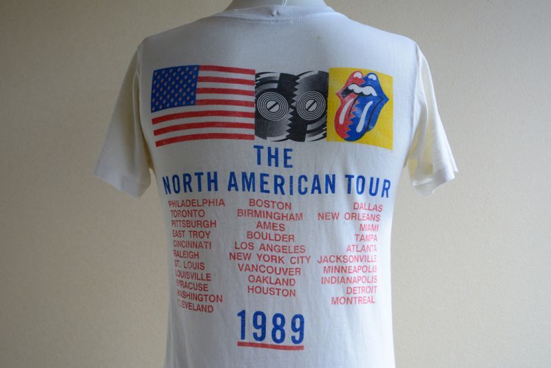 1980s The Rolling Stones STEEL WHEELS 1989 Tour Tシャツ　表記M