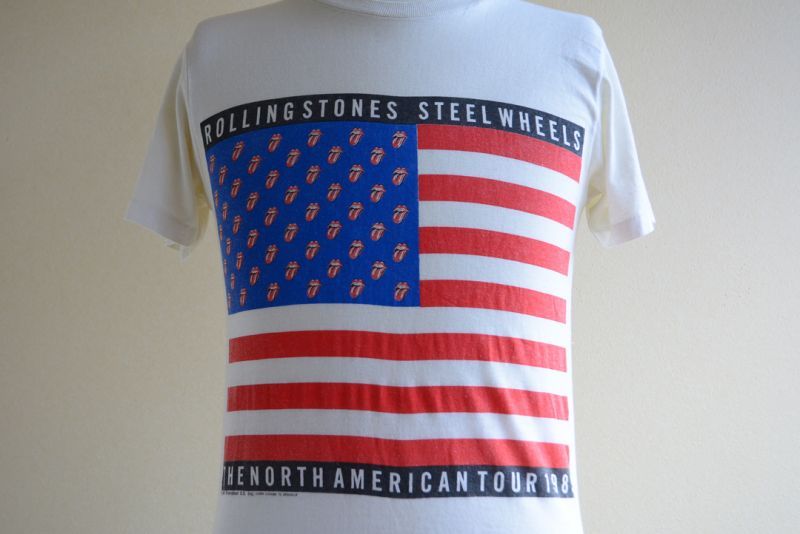 1980s The Rolling Stones STEEL WHEELS 1989 Tour Tシャツ　表記M