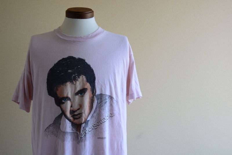 1980s ELVIS Tシャツ 表記XL - 古着屋HamburgCafe